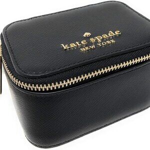Kate Spade New York Jewelry Holder Travel Box - Black Saffiano Leather